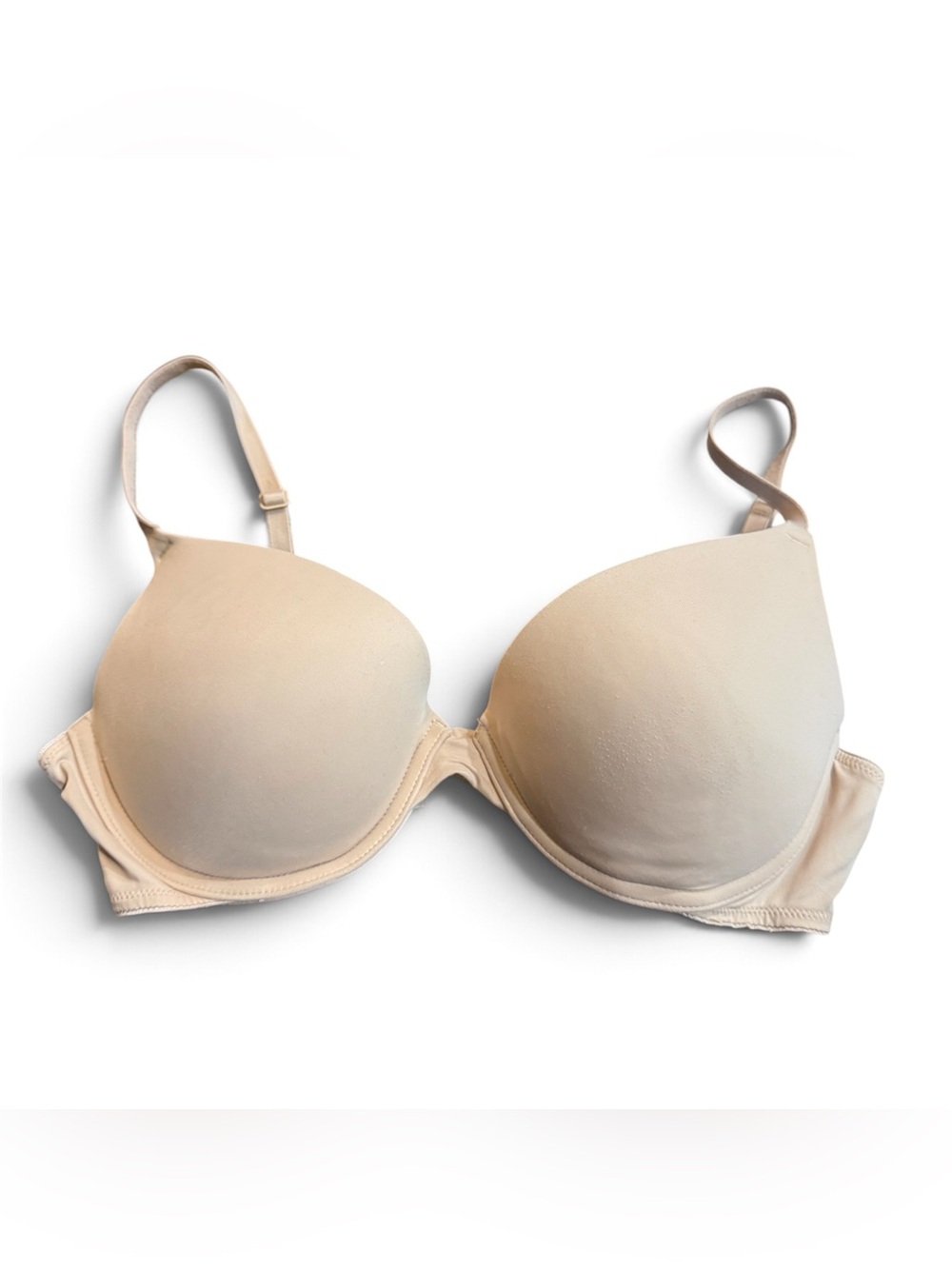 PINK Victoria's Secret push up Smooth T-Shirt Bra - Light Beige 34C